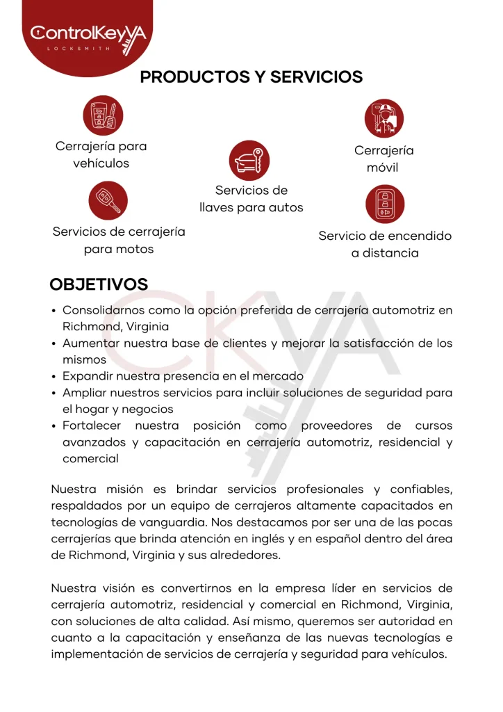 Business Plan Control Key VA (2)